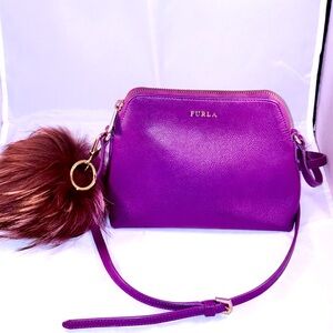 Furla purse, beautiful purple, comes with original Furla charm attachment.💜😍